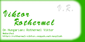 viktor rothermel business card